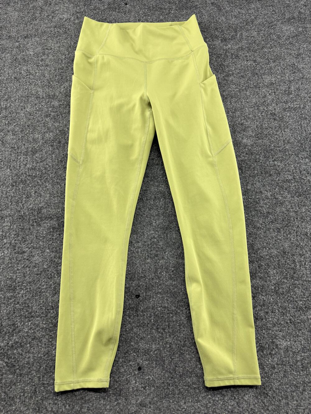 Fabletics PureLuxe Leggings Womens XS Green High Rise Ankle Pockets Yoga Gym